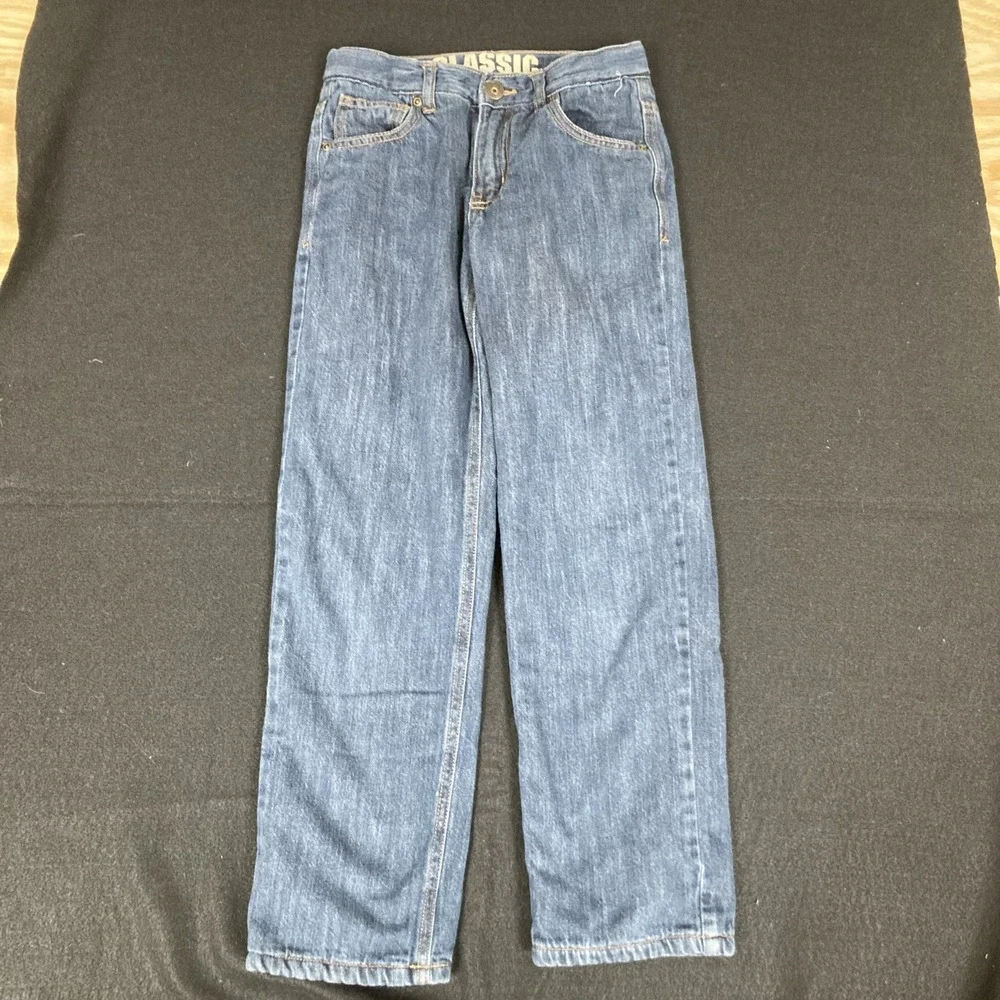 Gymboree Fleece Lined Jeans Boys Size 8‎ Adjustable Waist Classic